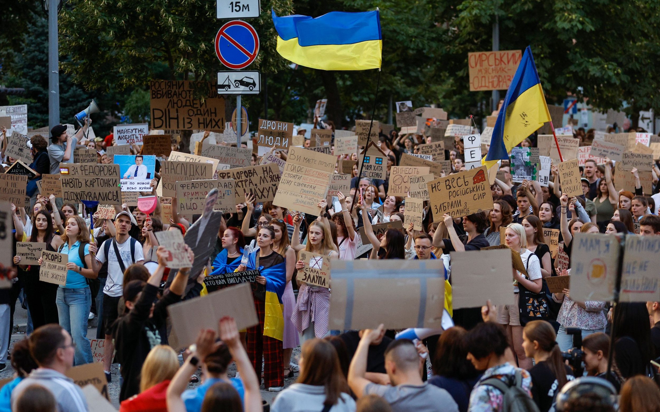Protesters had taken to the streets of Kyiv for several days following the dismissal of Mykhailo Federov