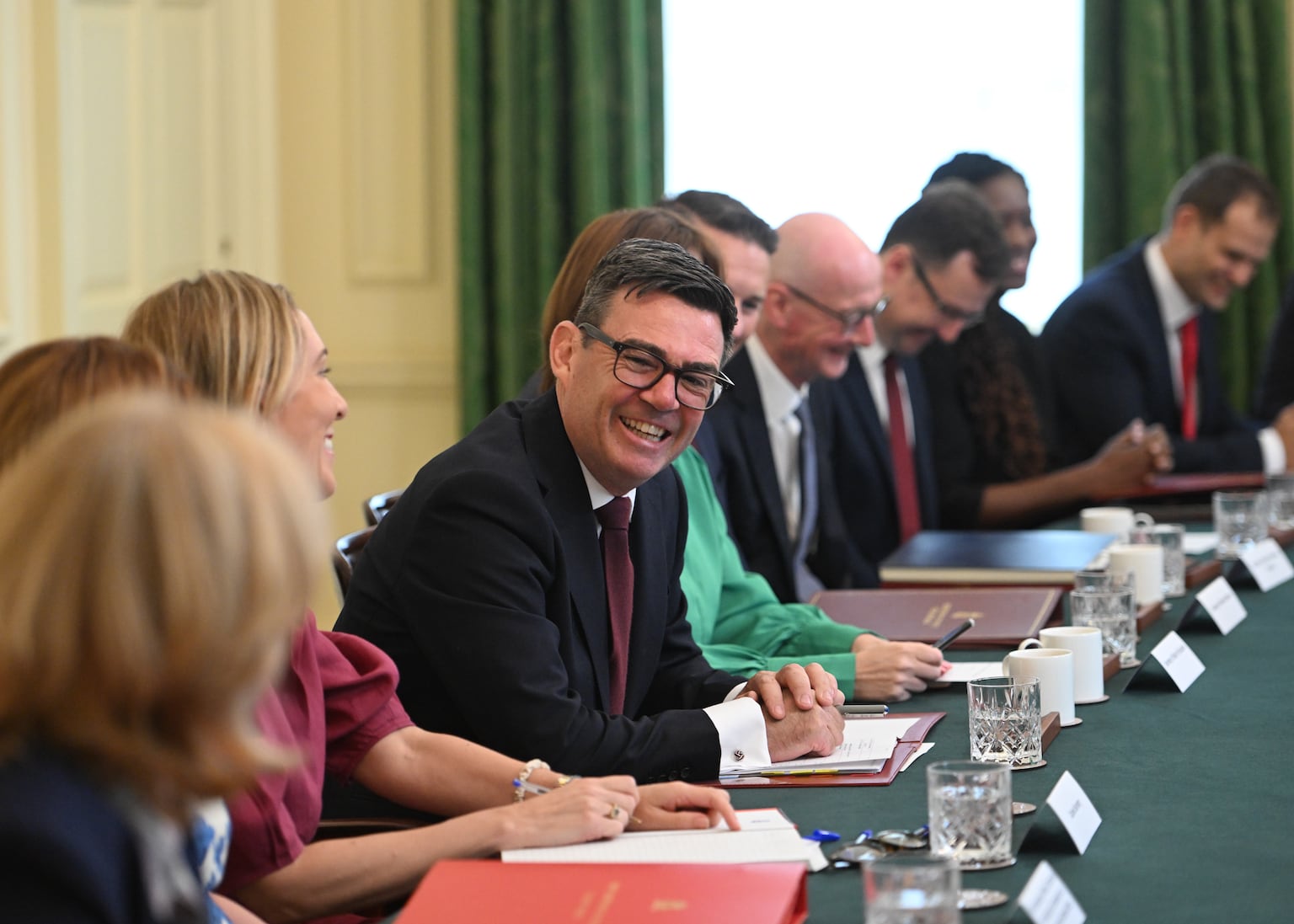 Prime Minister Andy Burnham hosts his first Cabinet meeting at 10 Downing Street. PICTURE: PA