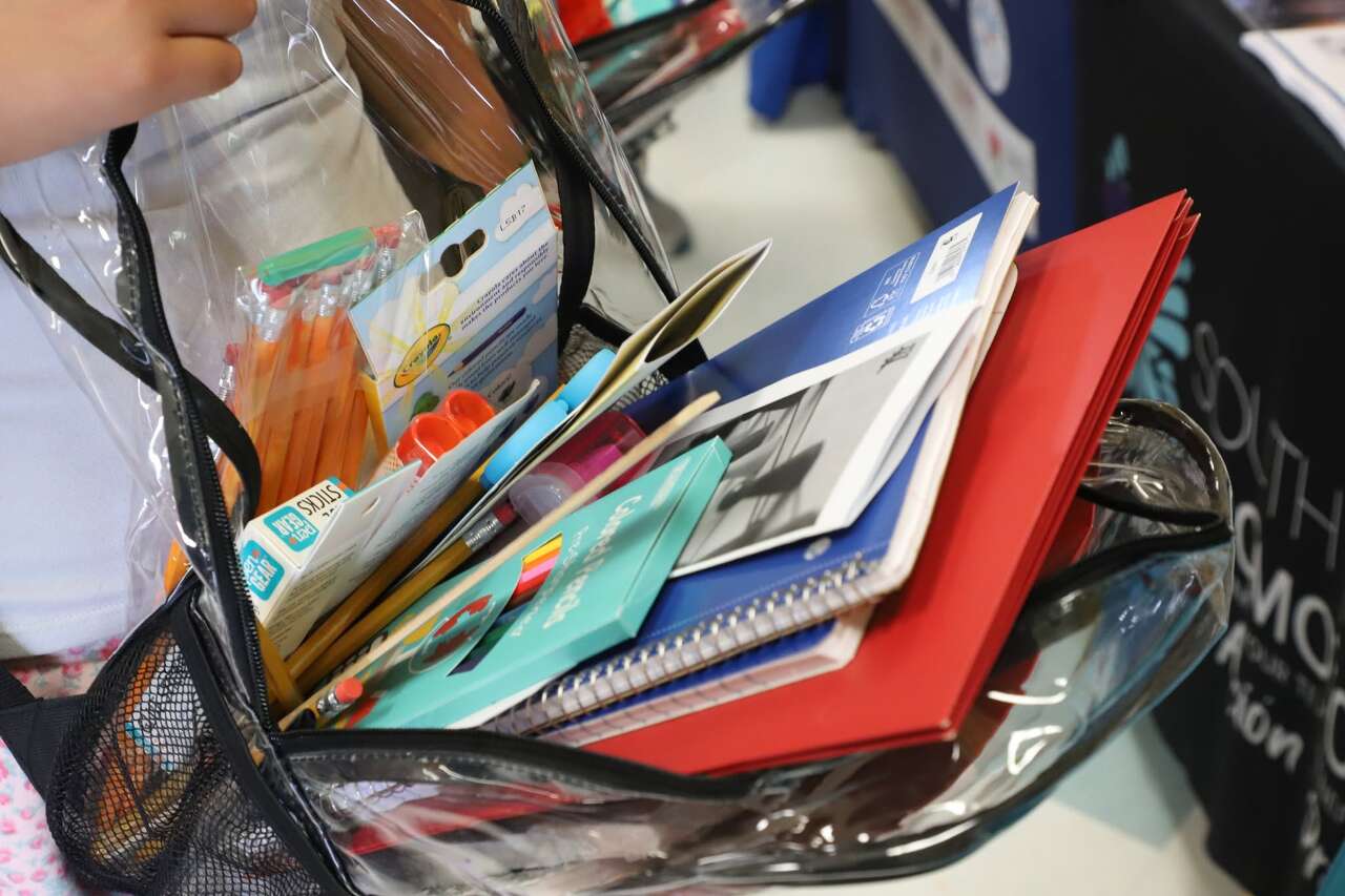 Precinct 2 students receive backpacks and school supplies