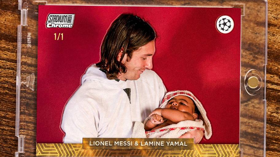 Topps immortalizes iconic Messi-Yamal photo on a 1-of-1 card
