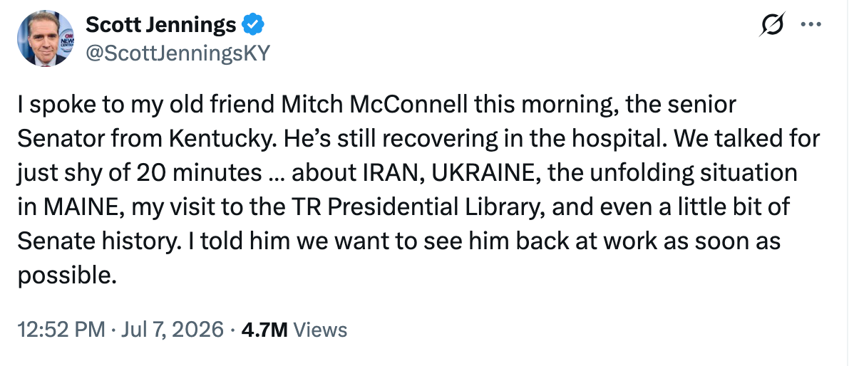 So No One’s Talked to Mitch McConnell in Two Weeks?