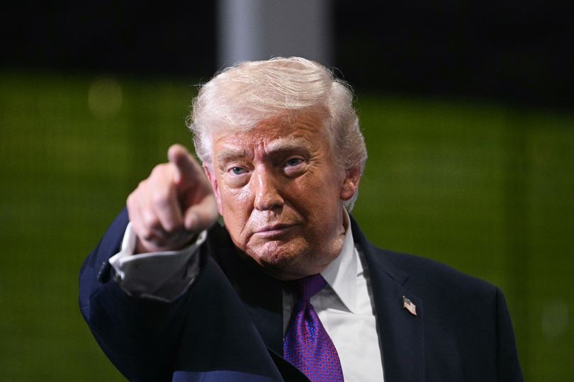 Trump was seen swearing he would not go to war in the clips