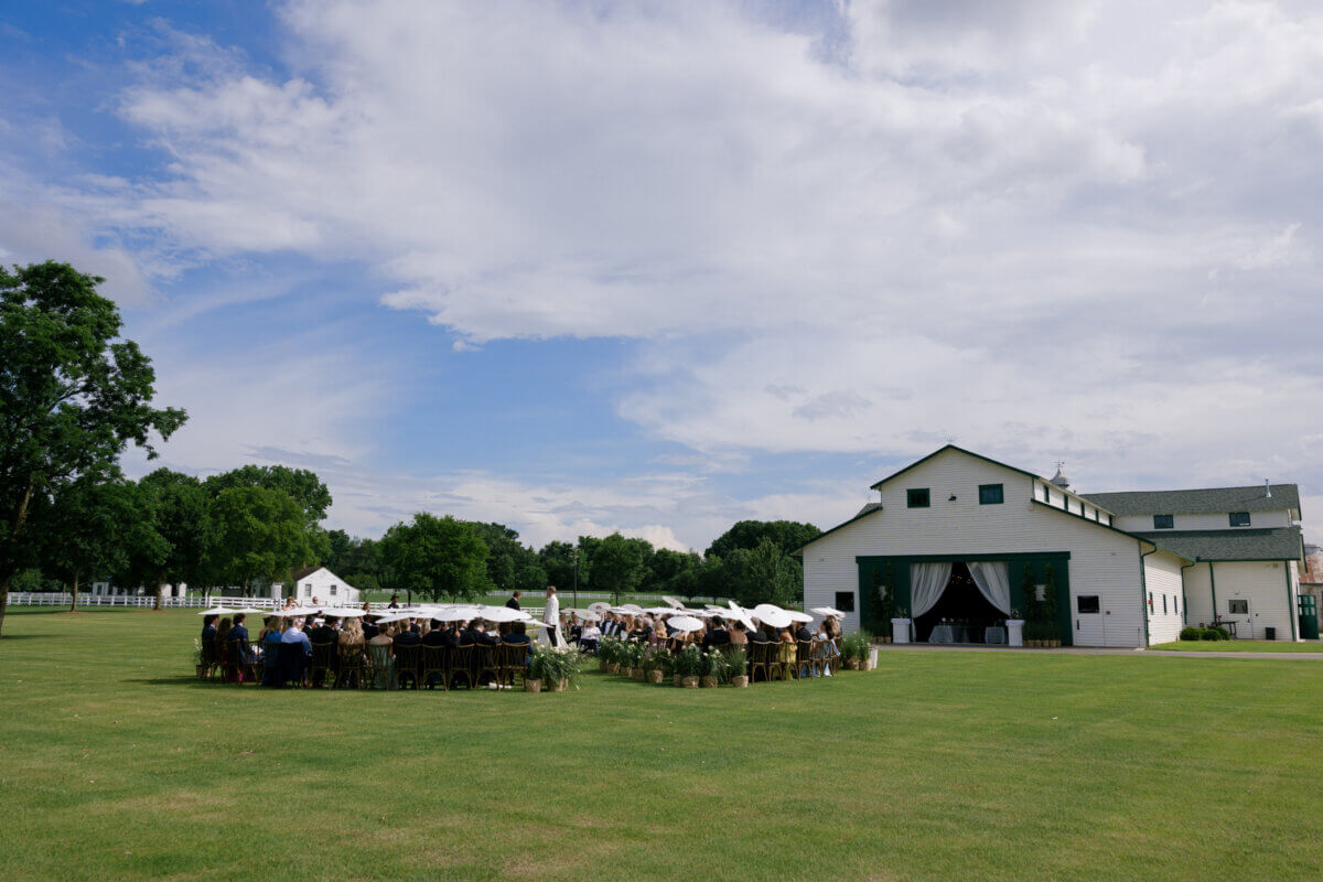 It was a picture-perfect day on the farm for the inaugural wedding. Image: Rachel Fugate Photography
