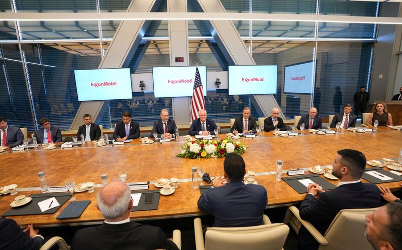 Iraqi Prime Minister Ali Faleh Al-Zaidi holds talks with CEO of ExxonMobil Darren Woods, in Houston