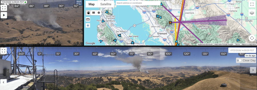 Fire burns Sunol Ridge explodes to 75 acres