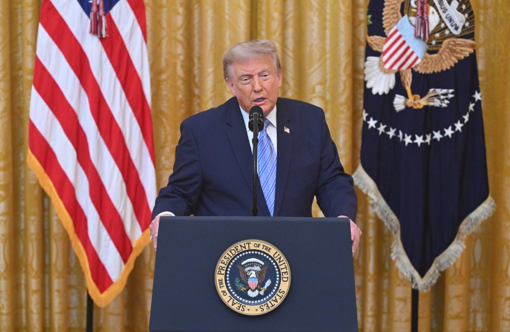 President Donald Trump delivers a primetime address on election security and voting systems from the White House