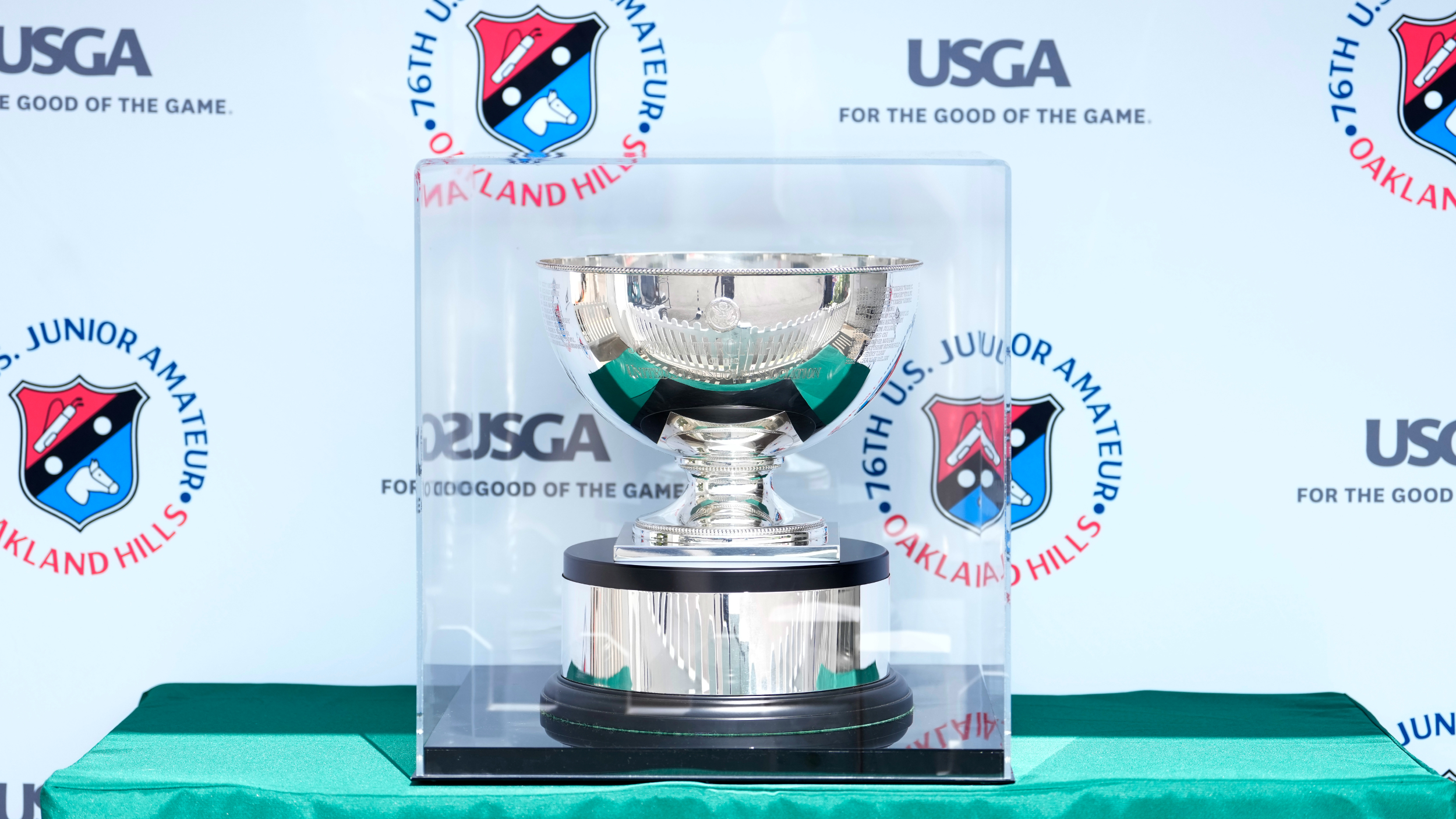 The US Junior Amateur trophy at Oakland Hills