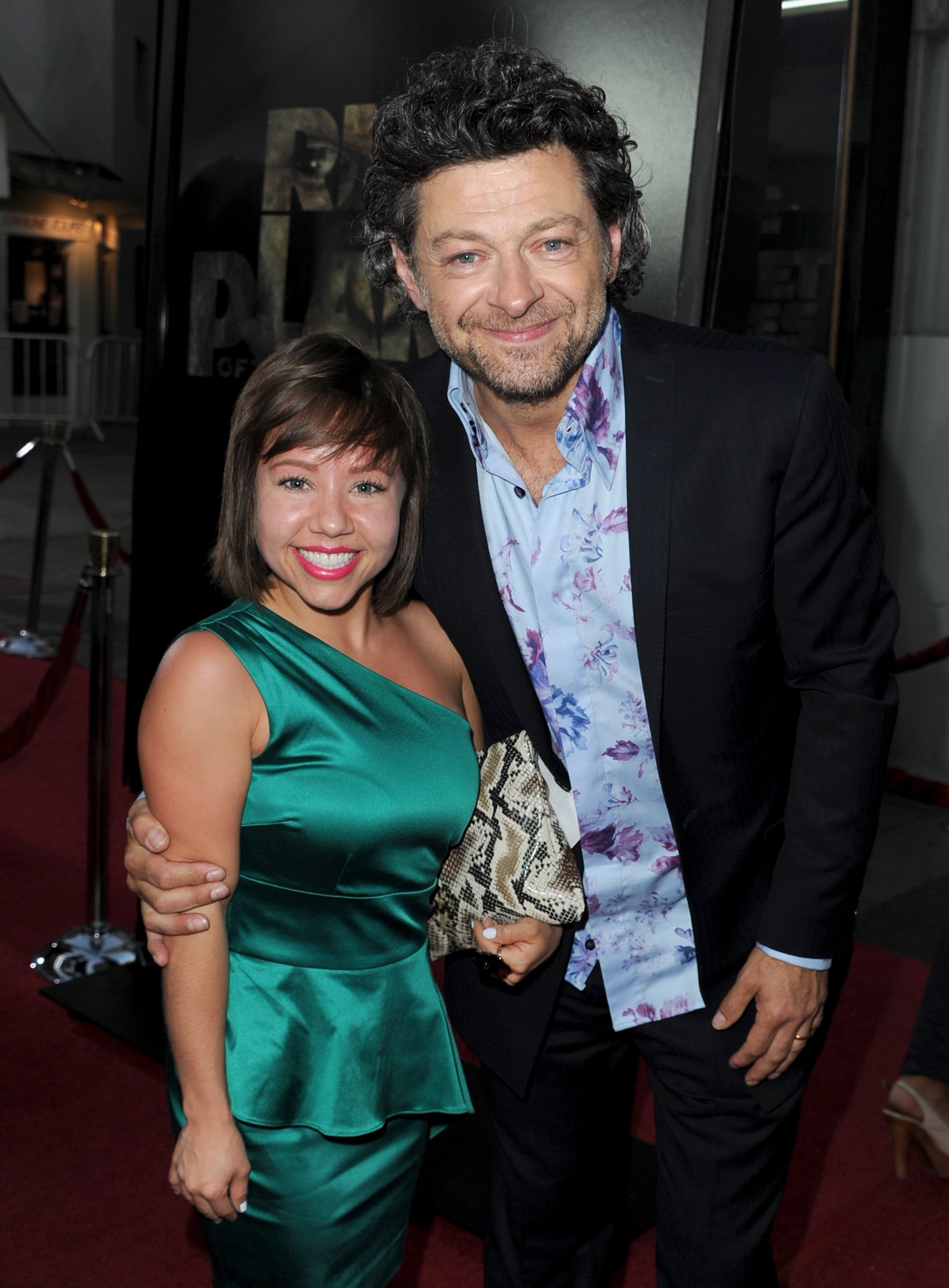 Actors Devyn Dalton and Andy Serkis arrive at the premiere of 20th Century Fox's