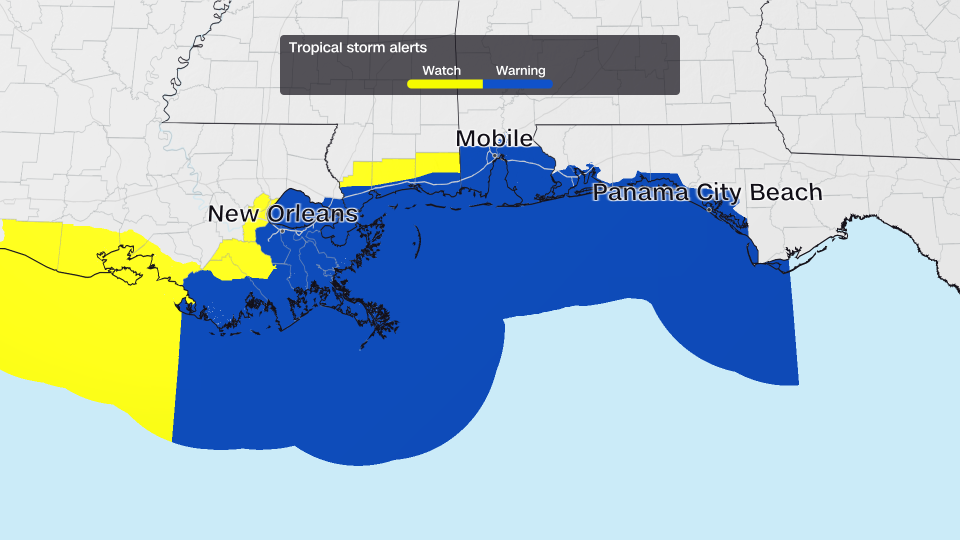 Tropical storm Bertha threatens coastal flooding, gusty winds as it trudges along the Gulf Coast