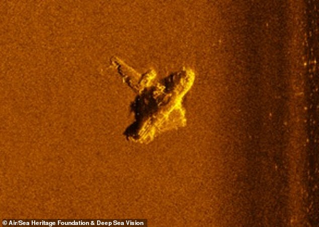 An advanced autonomous underwater vehicle was deployed to search for the wreck and returned this sonar image