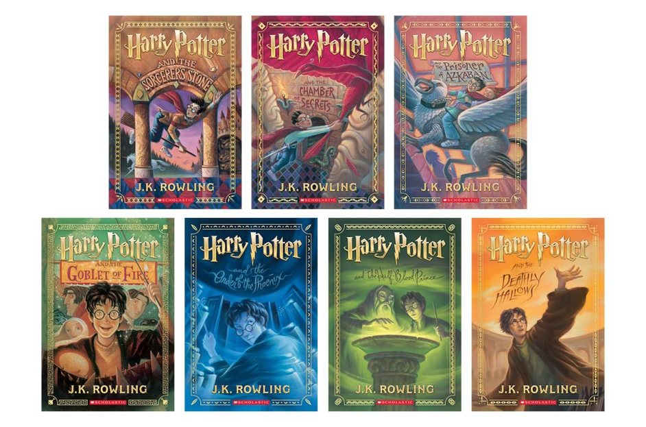 Harry Potter Paperback Full Book Set Volumes 1-7, original covers limited edition