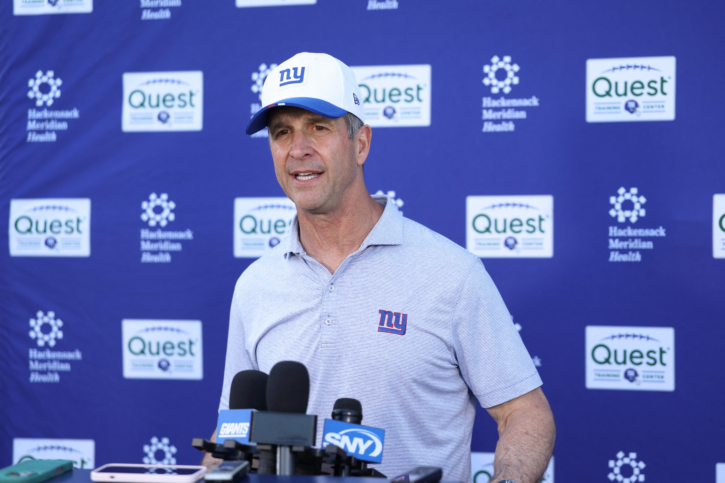 John Harbaugh had the perfect reaction to Cam Skattebo’s backflip