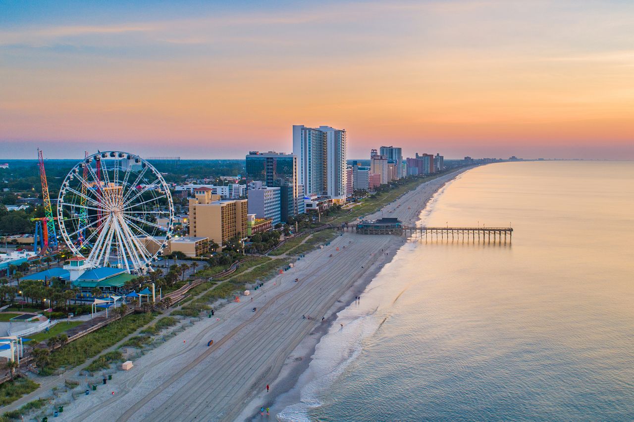 Myrtle Beach South Carolina Skyline Aerial View
