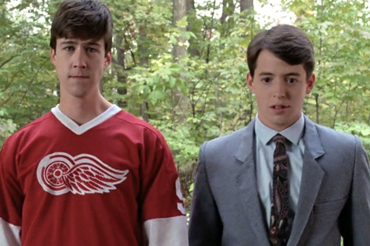 Alan Ruck and Matthew Broderick in Ferris Bueller's Day Off (1986)