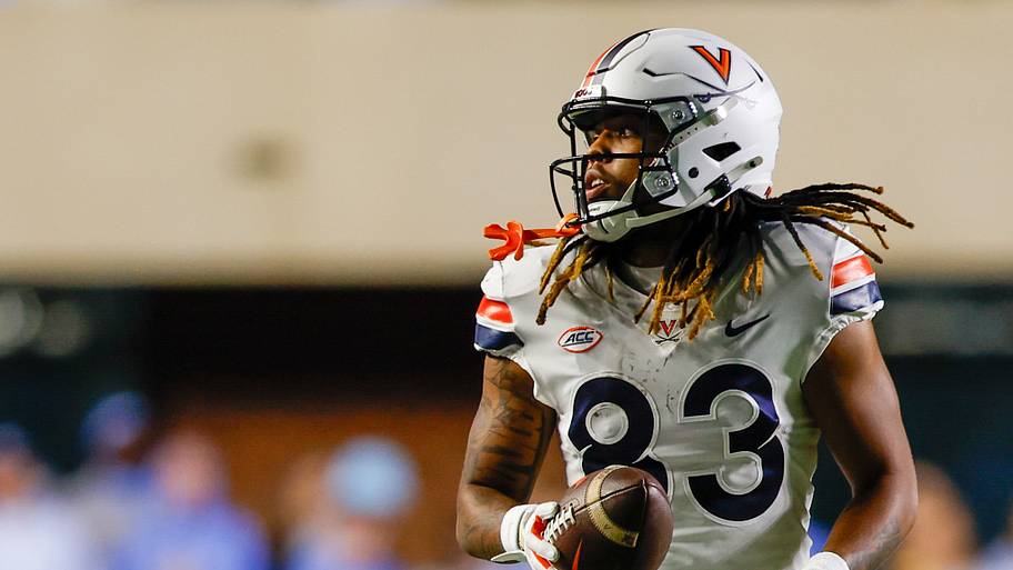 Oct 21, 2023; Chapel Hill, North Carolina, USA; Virginia Cavaliers wide receiver Dakota Twitty (83) against the North Carolin