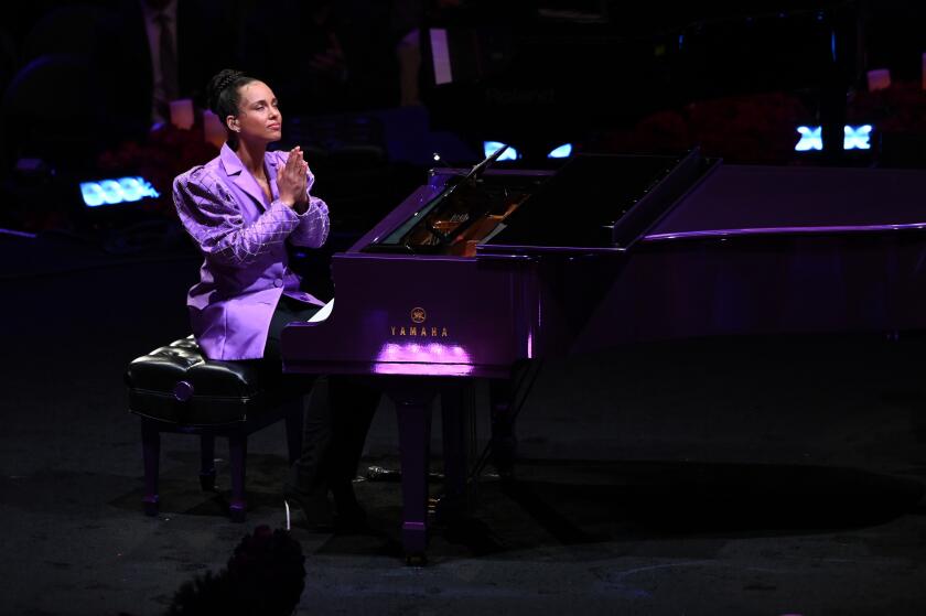 Alicia Keys performs at Staples Center in 2020. Sony is accusing Udio of using Keys' music to train its AI model.
