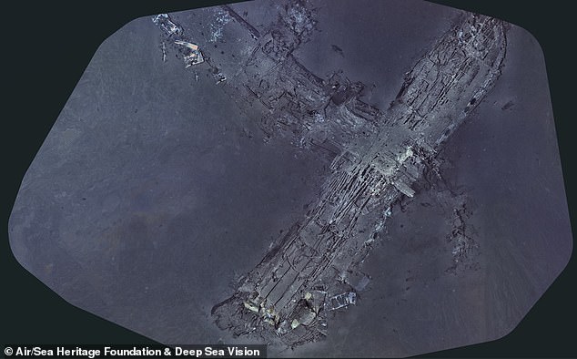On the evening of June 2, search teams discovered the wreckage 2,000 feet below the surface of the Atlantic. The wreck is pictured
