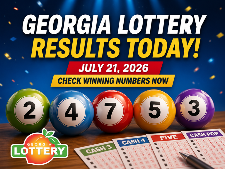 [OUT] Georgia lottery results today, July 21, 2026: Cash 3, Cash 4 ...