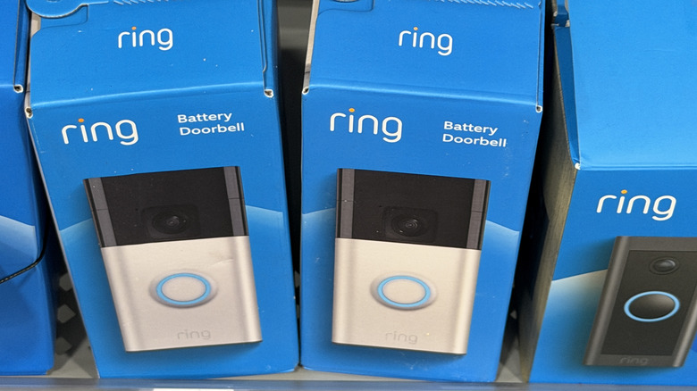 Blue boxes with Ring battery doorbell