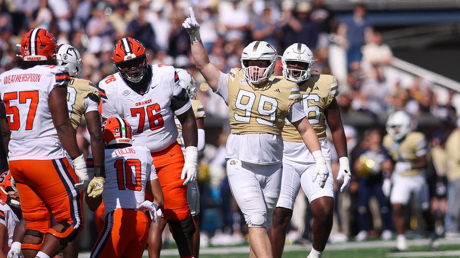 Jordan van den Berg celebrating a play