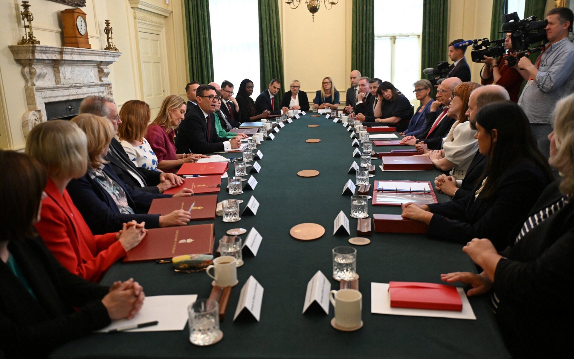 Prime Minister Andy Burnham holds his first Cabinet meeting, in London on July 21 2026