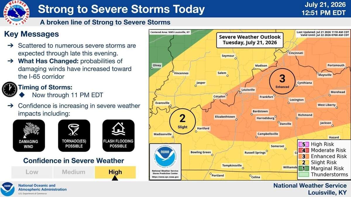 Kentucky severe weather: Tornado spotted in KY, Lexington sees thunderstorm