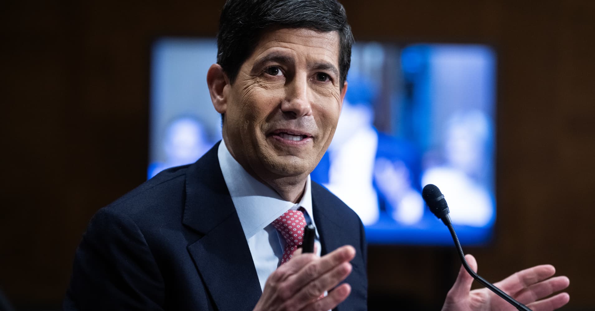 Federal Reserve Chairman Kevin Warsh testifies during the Senate Banking, Housing and Urban Affairs Committee hearing titled