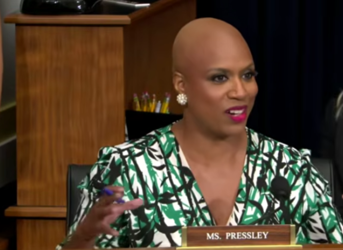 Rep. Ayanna Pressley, D-Mass., speaks at a United States House Subcommittee on Government Efficiency hearing, July 21, 2026.