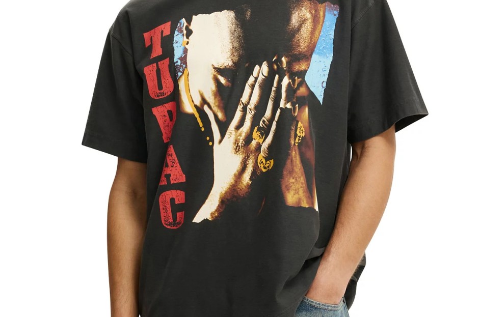 Cotton On Tupac Men's Music Box Fit Band T-Shirt Buy Online