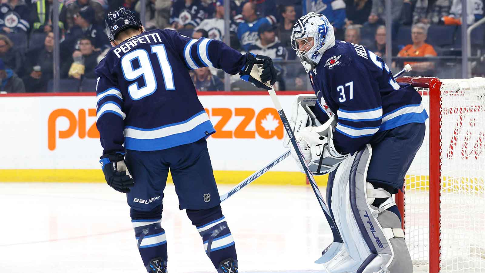 Jets’ Cole Perfetti drops Connor Hellebuyck truth bomb amid trade rumors