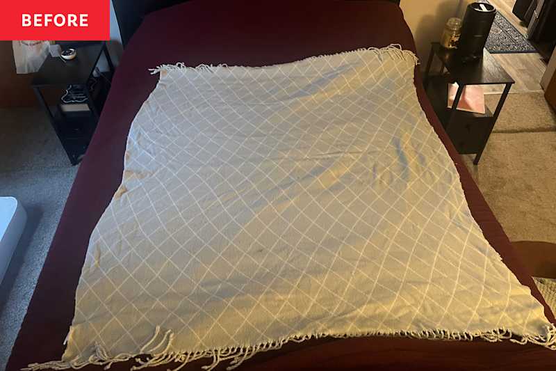 Blanket before folding.