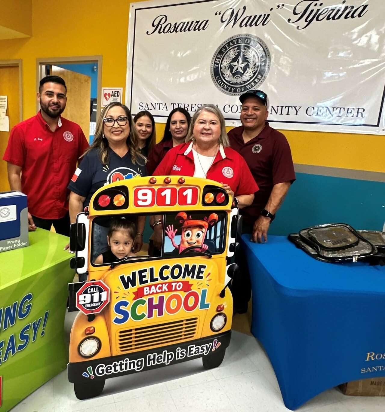 Precinct 2 students receive backpacks and school supplies