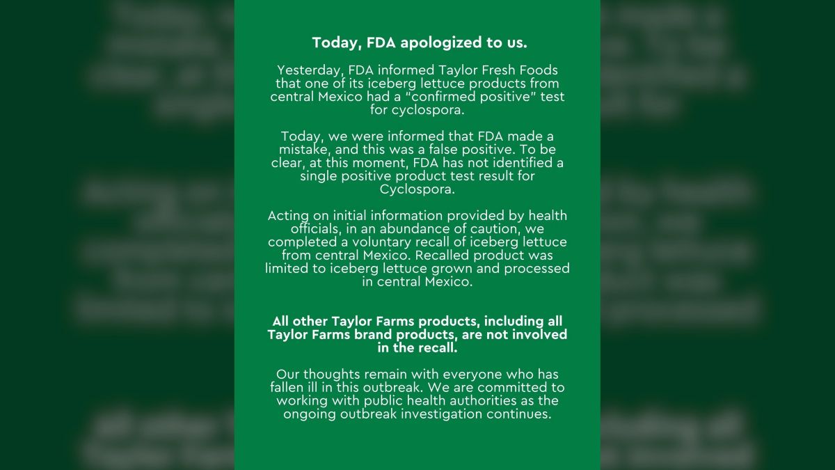 Trump administration denies taking bribe from Taylor Farms to clear them for diarrhea-causing parasite
