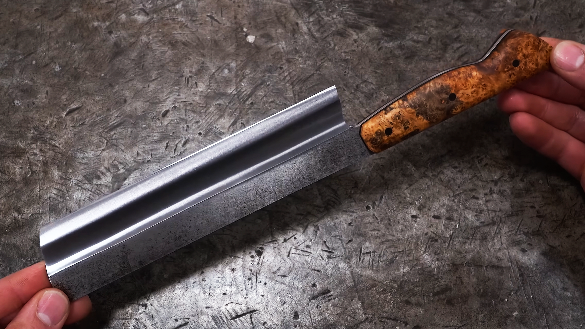 Create a sharp nakiri knife without heat