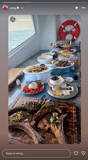 Haaland's birthday spread was a feast fit for kings