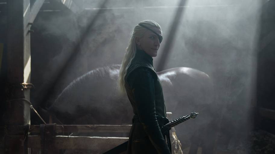 Ewan Mitchell (Aemond Targaryen) in House of the Dragon season 3 episode 6.