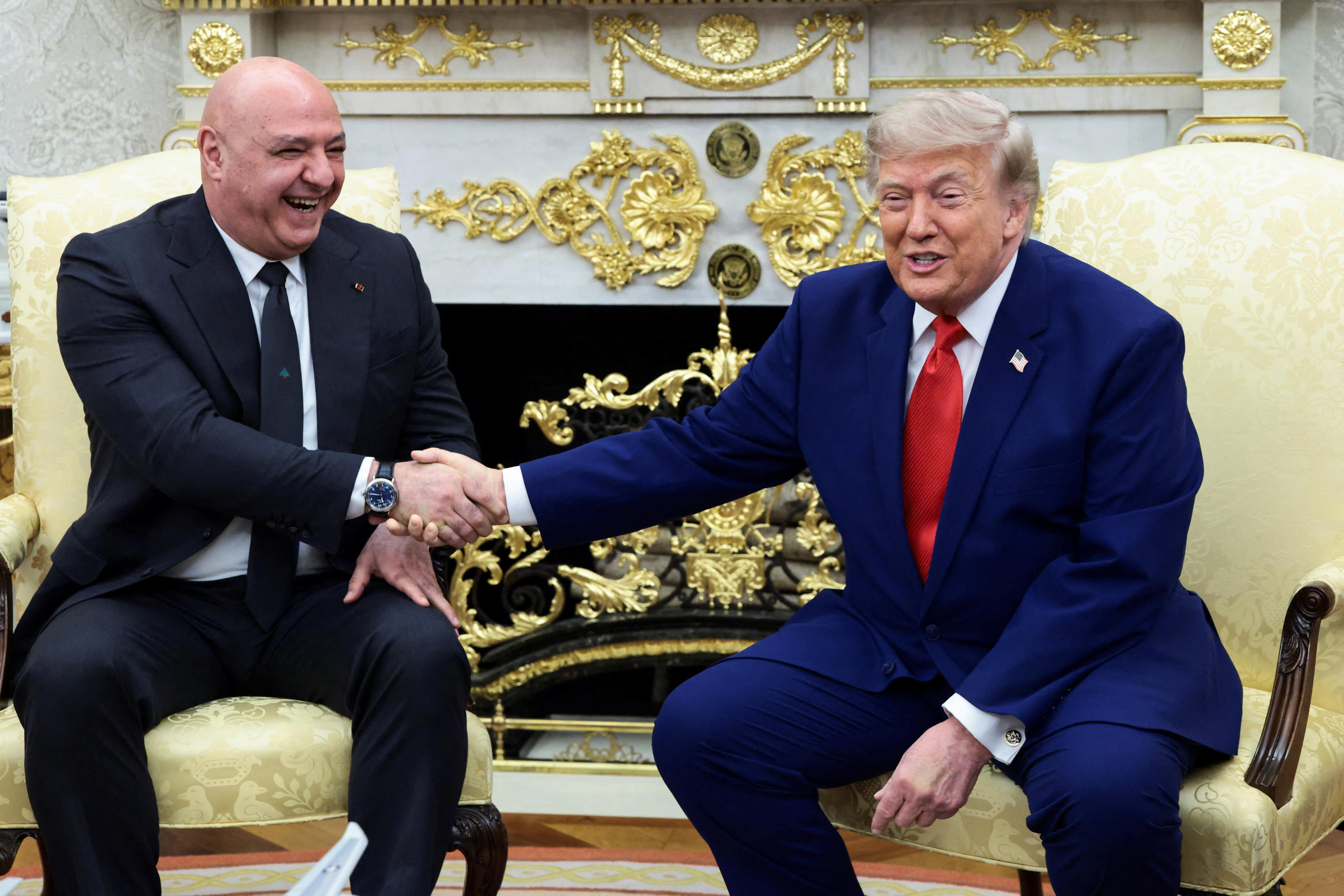 Trump hosts Lebanon's Aoun, says he is open to talks with Hezbollah if asked by Beirut