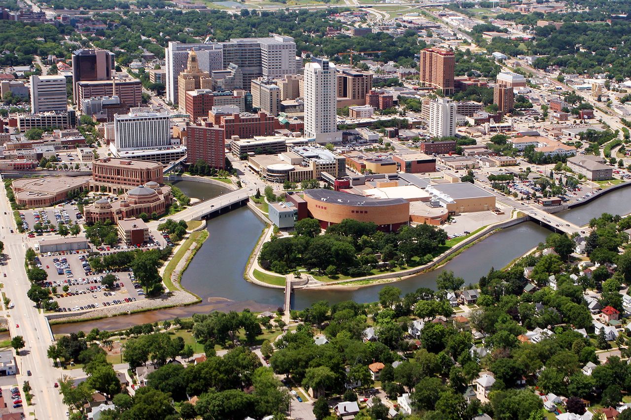 Aerial view of Rochester, Minnesota
