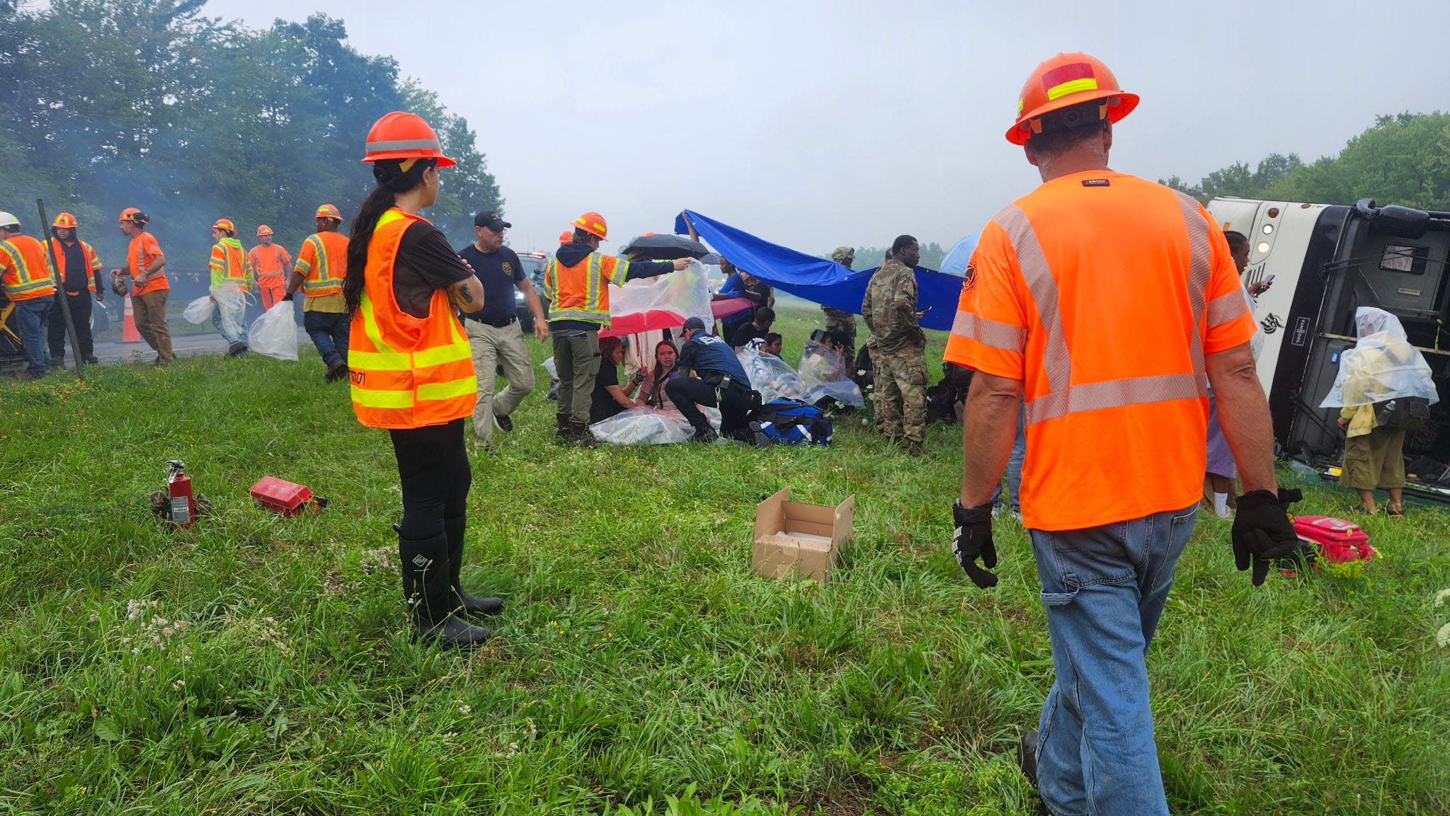 Passenger bus overturns on New York State Thruway. What we know now