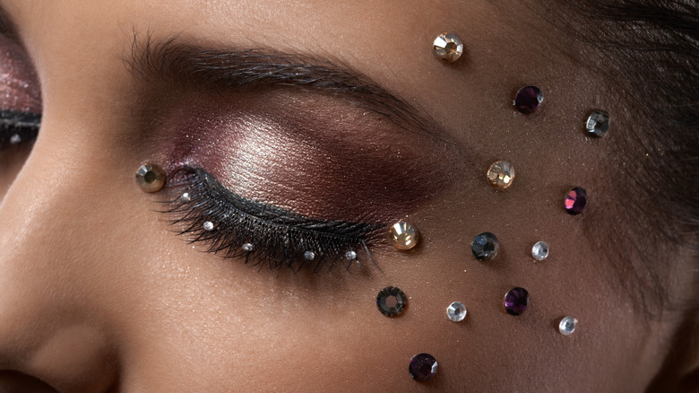 Gluing Rhinestones To Falsies = The Lash Hack Giving 'Euphoria' Vibes