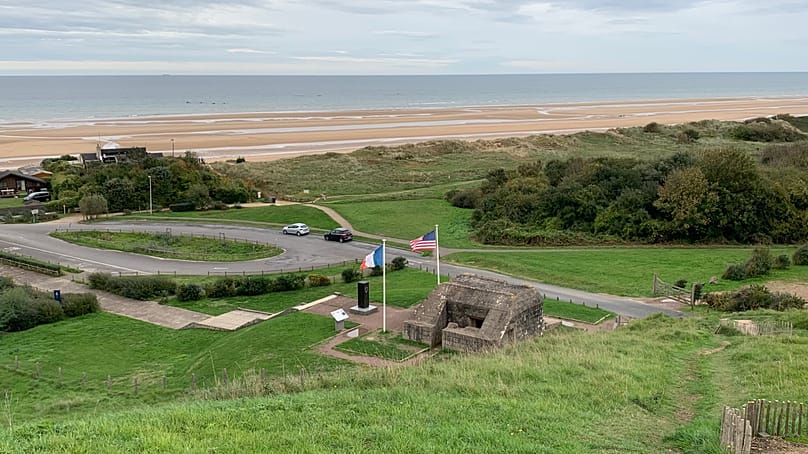 A bunker overlooking Omaha Beach