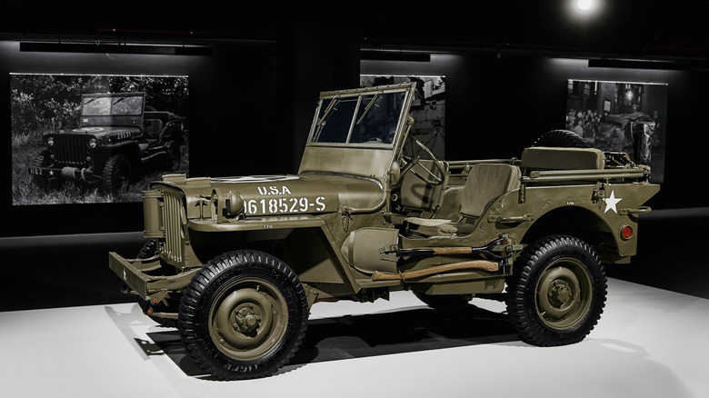 Willys MB 1944. U.S. Army Truck. All terrain vehicle of the Second world war. Retro car on exhibition.