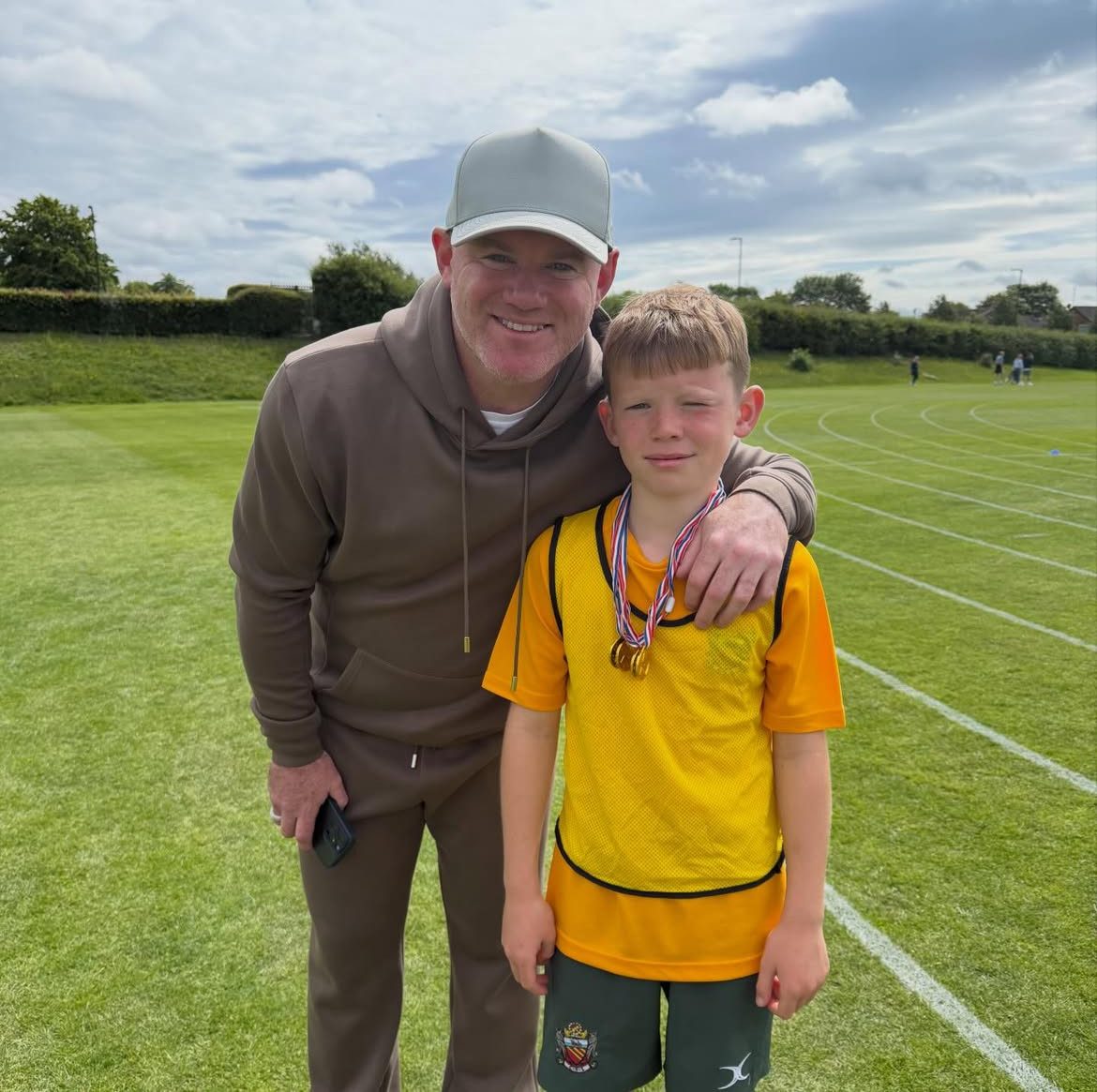 Wayne Rooney with son, Kit