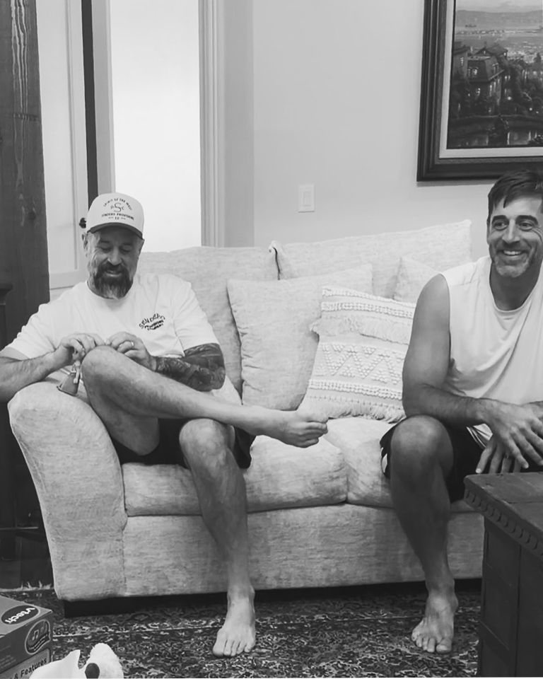 Aaron Rodgers and family