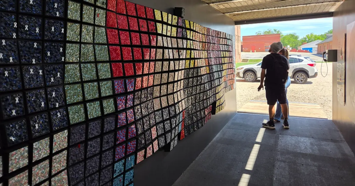 Women at this prison made an art gallery inside a shipping container. Now, it is helping them re-enter society