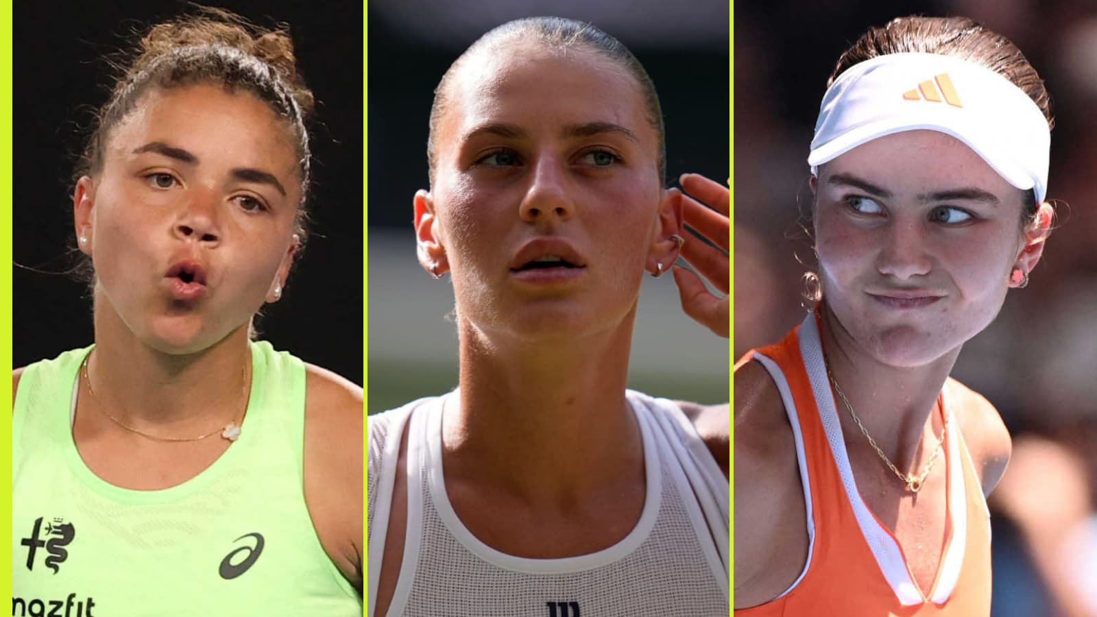 Jasmine Paolini Marta Kostyuk Iva Jovic