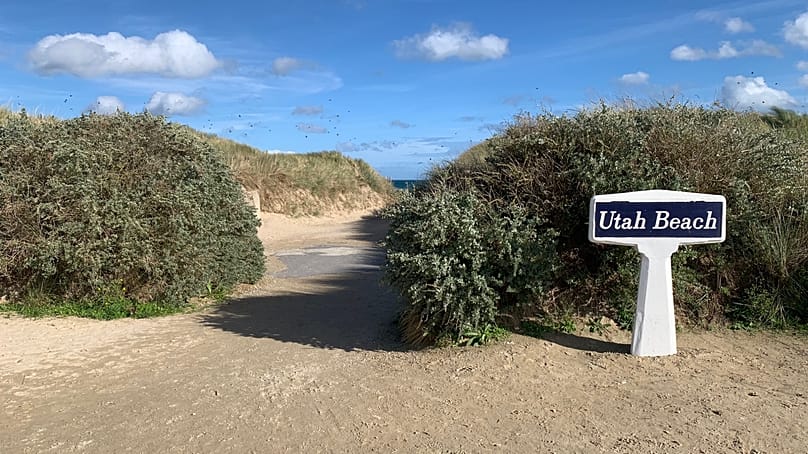 The entrance to part of Utah Beach in Normandy
