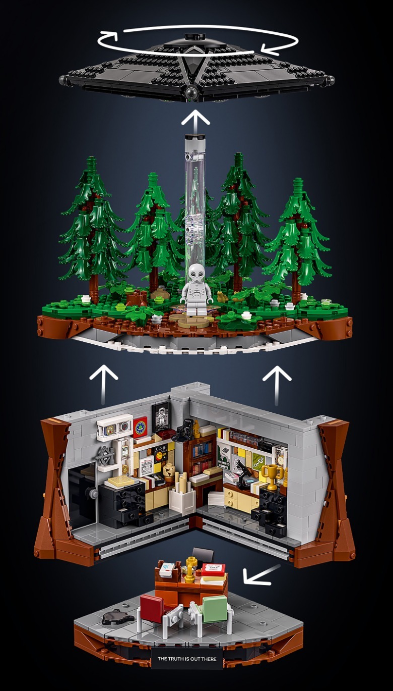 The X-Files LEGO set layers