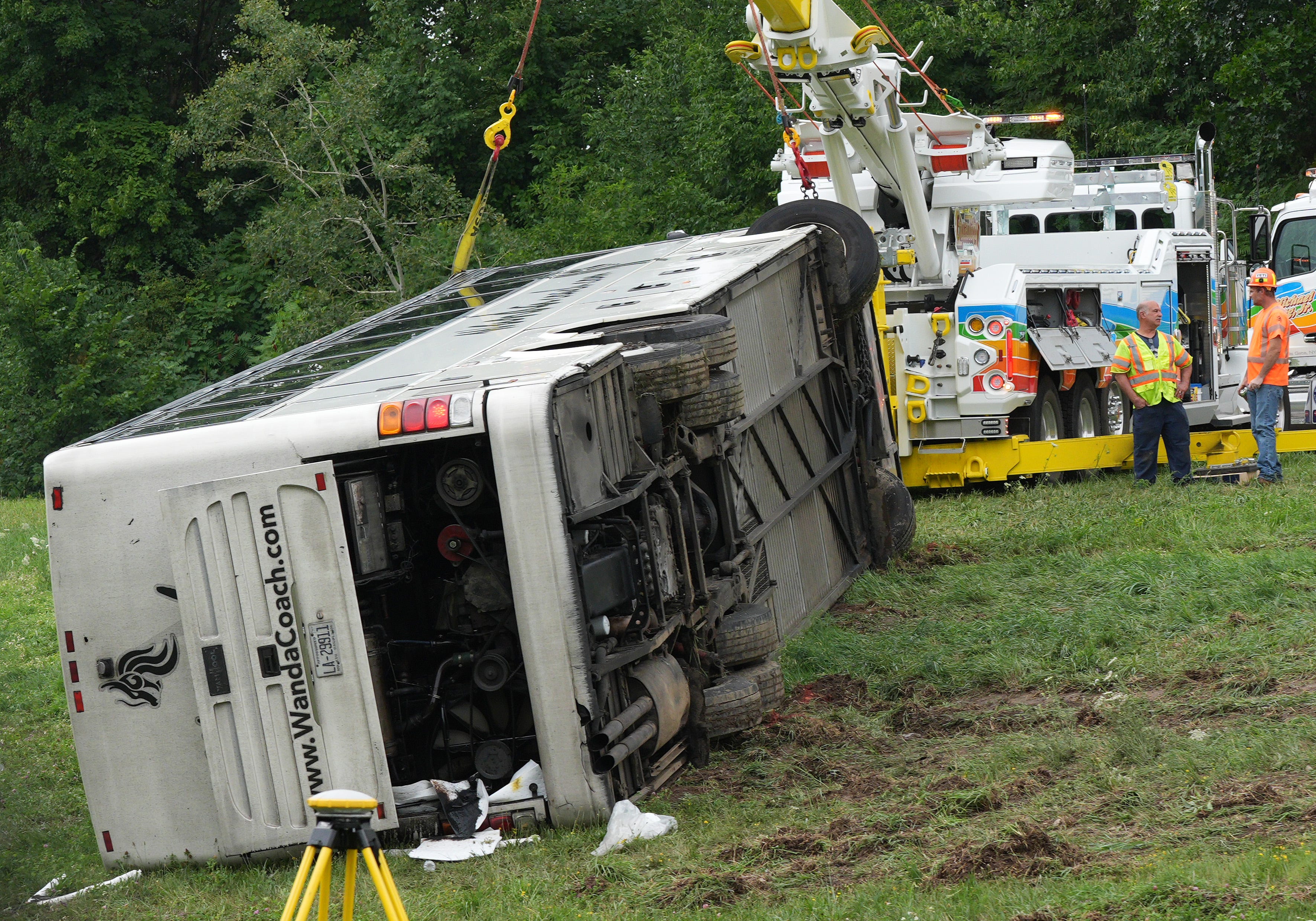 Passenger bus overturns on New York State Thruway. What we know now