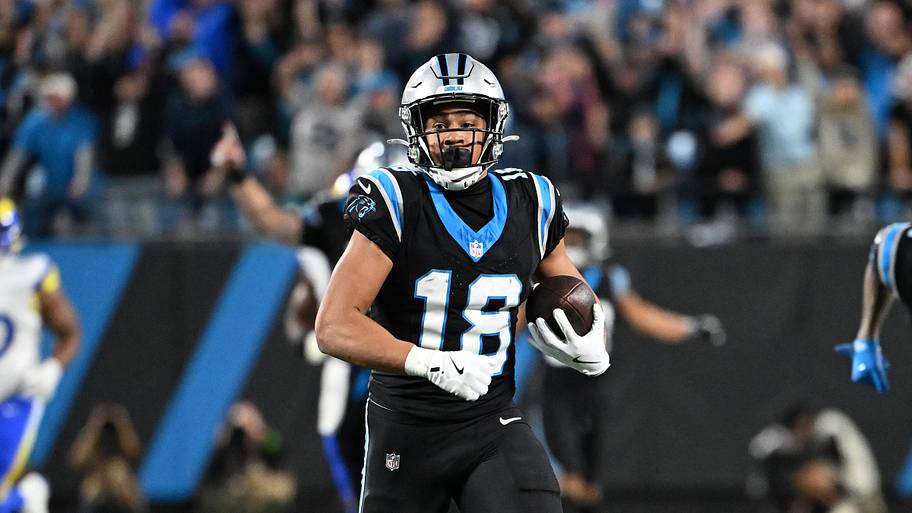 Jalen Coker against the LA Rams